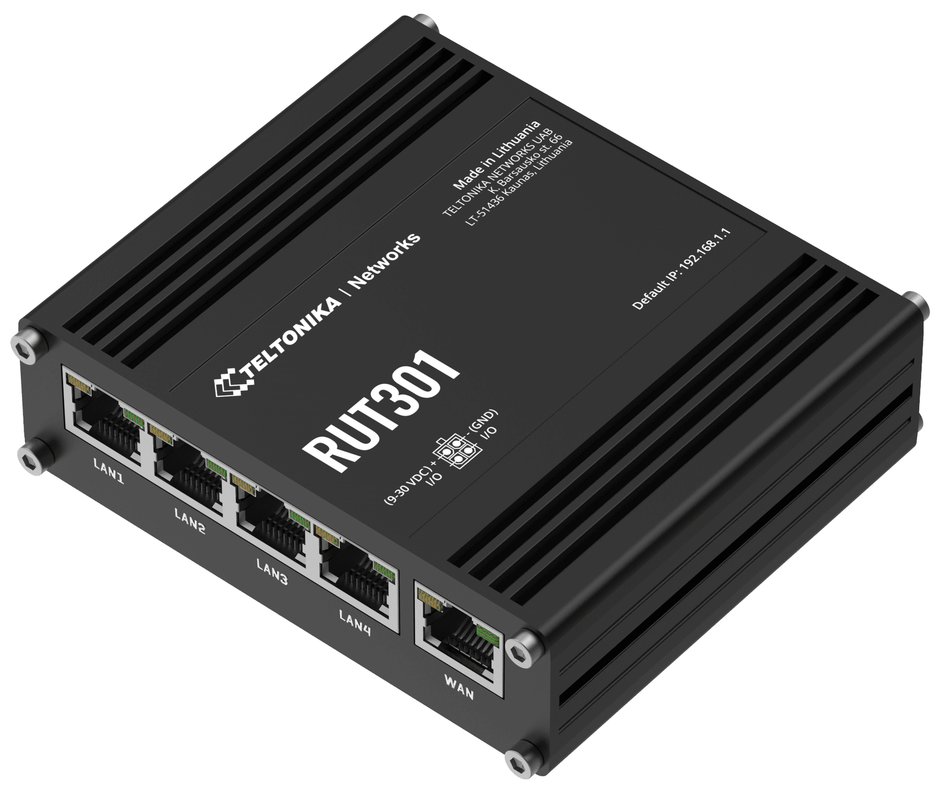 ROUTER Teltonika "RUT301", 1 x WAN port 10/100 Mbps, 4 x LAN port 10/100 Mbps, USB 2.0 "RUT301000000"