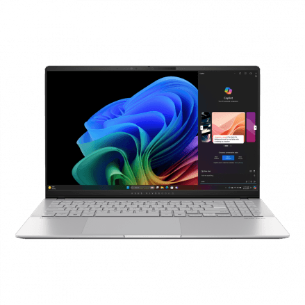 Asus|S5507QA-MA034X|NOTEBOOK|15.6 inch|3K 2880 x 1800 OLED|Snapdragon X Elite X1E 78 10|3.4GHz|Mem 16 GB|SSD 1 TB|FHD cam|Greutate 1.42 kg|WIN 11 Pro|Cool Silver "S5507QA-MA034X" (