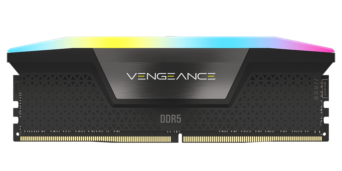 Corsair Vengeance RGB 32GB, DDR5, 6000MHz, CL40, Kit dual-channel 2x16GB, 1.25V, Negru "CMH32GX5M2B6000C36" — miniatură