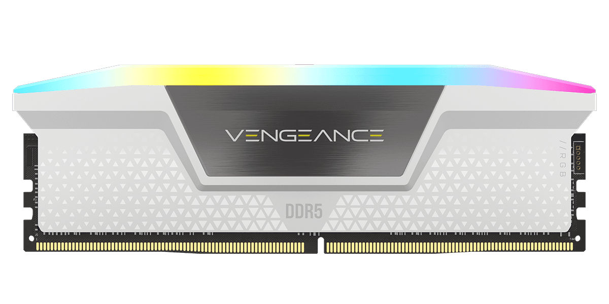 Corsair Vengeance RGB, DDR5, 64GB (2x32GB), DDR5 5600, C36, 1.25V, Intel XMP, Alb "CMH64GX5M2B5600C36W" — miniatură
