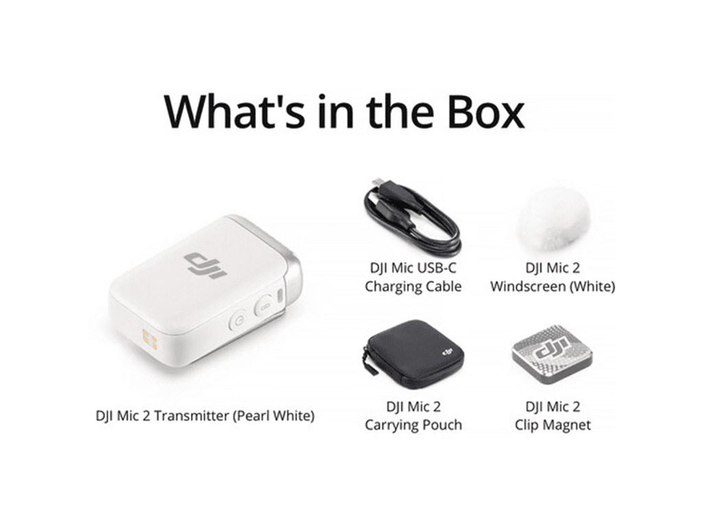 Microfon wireless 2 DJI (1TX) Platinum White "CP.RN.00000329.01" — miniatură