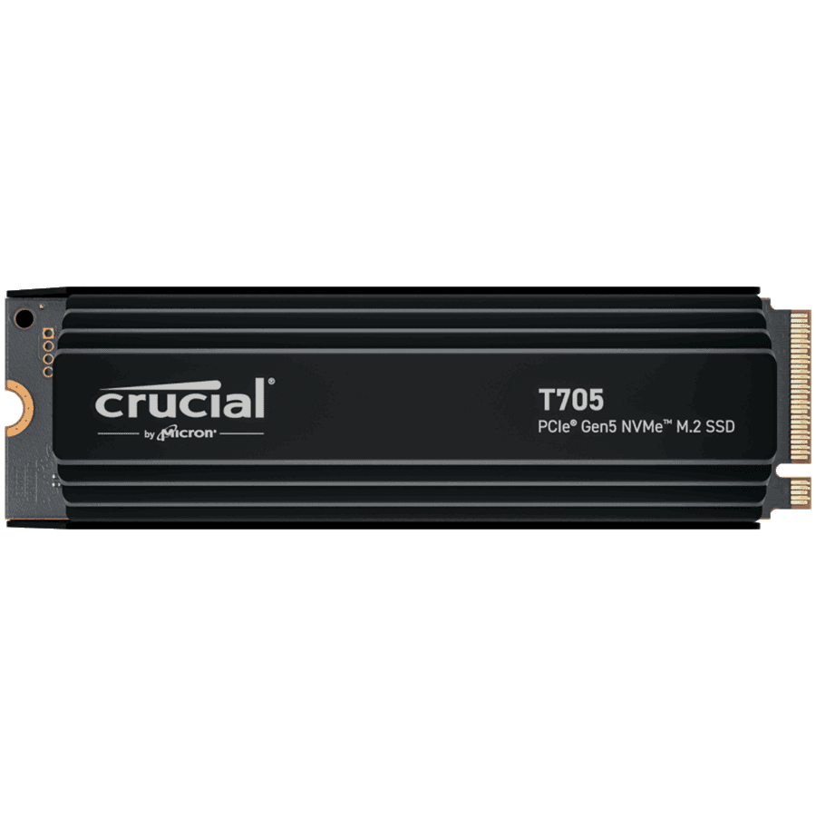 SSD T705 4 TB, SSD (black, PCIe 5.0 x4, NVMe 2.0, M.2 2280, incl. aluminum heatsink) "CT4000T705SSD5"