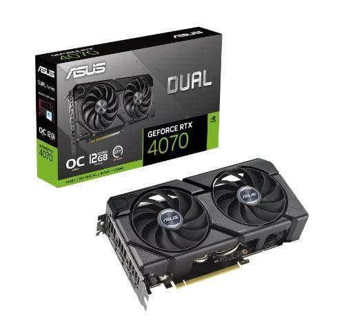 VGA PCIE16 RTX4070 12GB GDDR6X/DUAL-RTX4070-O12G-EVO ASUS "DUAL-RTX4070-O12G-EVO"