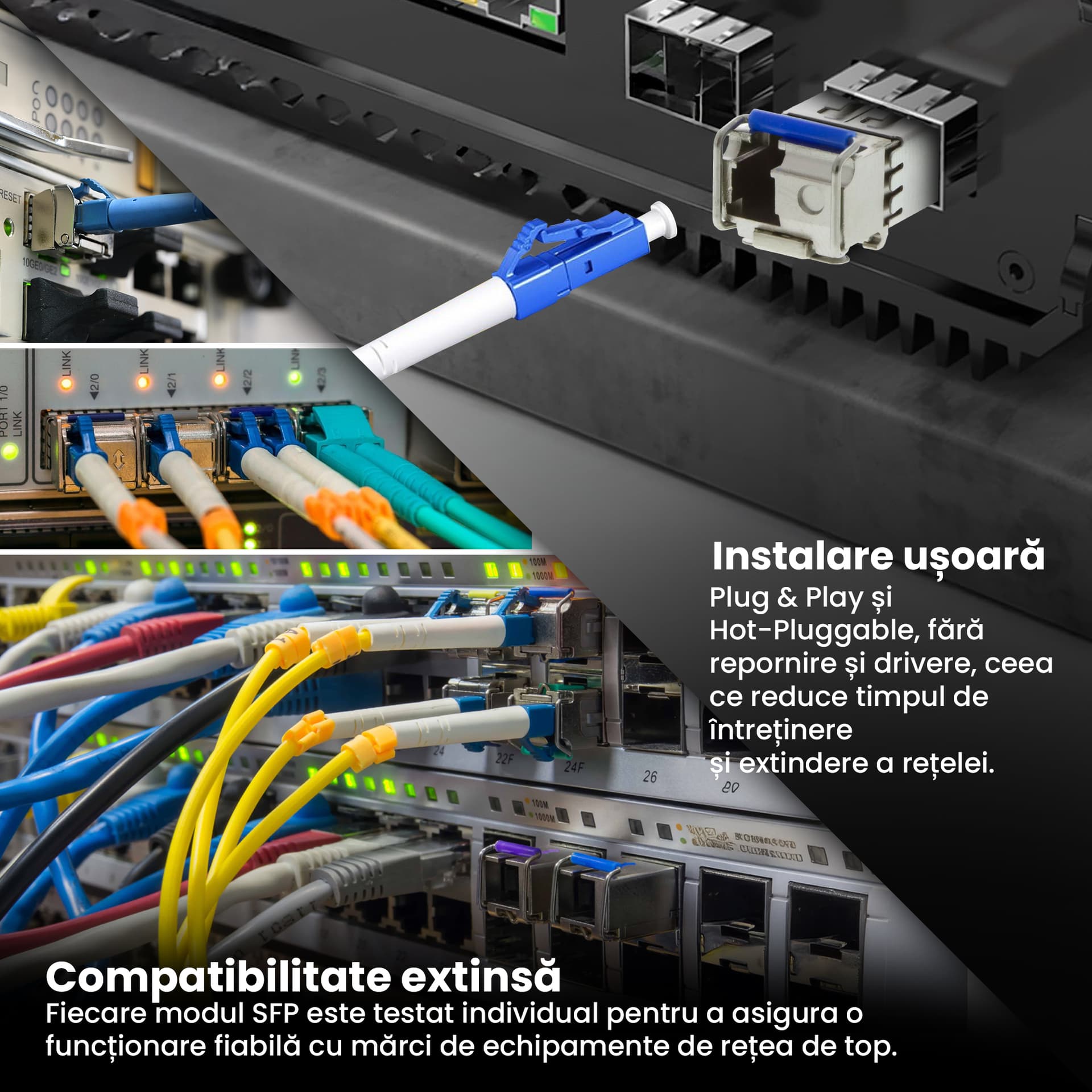 Extralink SFP WDM 1.25G 1310/1550nm | SFP Module | Single mode, 20km, LC, DDM, Pair, dedicated for HP/Aruba "EX.15067" — miniatură