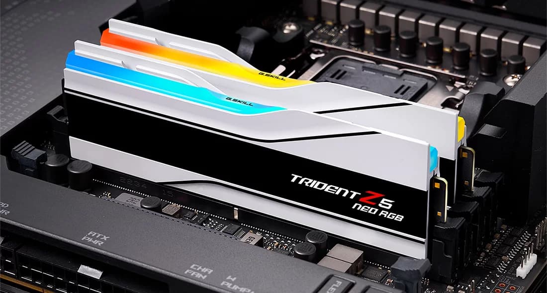 Memorie Trident Z5 Neo RGB DDR5-6400 CL32-39-39-102 1.35V 48GB (2x24GB) AMD EXPO "F5-6400J3239F24GX2-TZ5NRW" — miniatură
