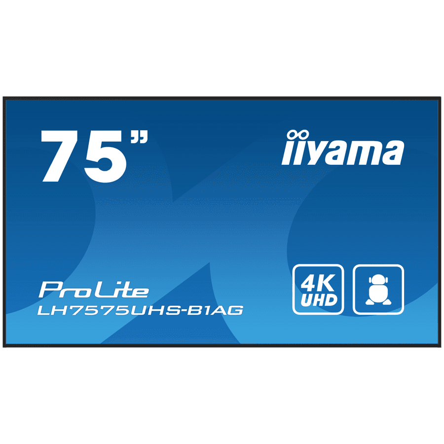 LH7575UHS-B1AG 75IN UHD IPS/3840X2160 24/7 500CD ANDROID OS "LH7575UHS-B1AG"