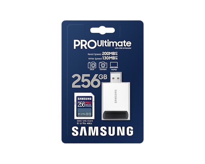 Card memorie PRO Ultimate 256GB, Class 10, UHS-I U3, V30 + Adaptor USB "MB-SY256SB/WW" — miniatură