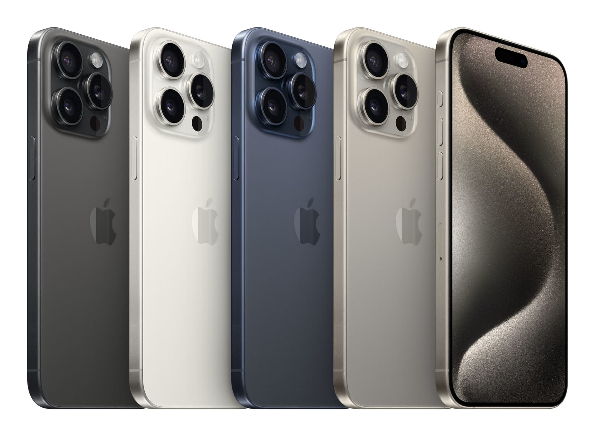 Smartphone iPhone 15 Pro Max 256GB 8GB RAM 5G White Titanium "MU783" — miniatură