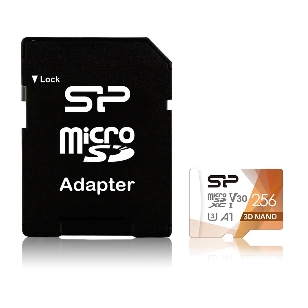 Card memorie Silicon Power memory card Superior Pro Micro SDXC 256GB UHS-I U3 V30 +adapter "SP256GBSTXDU3V20AB" — miniatură