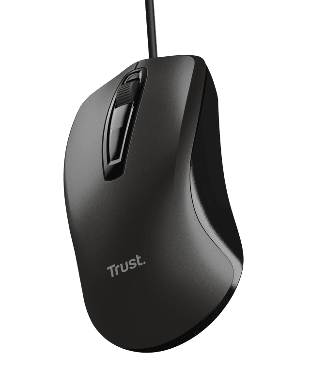 Mouse Trust cu fir optic, negru "TR-24657" — miniatură