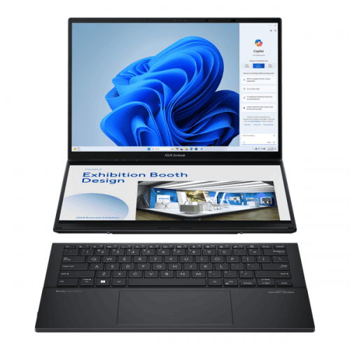 ASUS Zenbook Duo OLED Intel Core Ultra9 185H 14.0-inch 3K OLED Touch 32GB 2TB M.2 NVMe PCIe 4.0 SSD Intel Arc Graphics Win 11 Pro 3Y PUR Inkwell Gray "UX8406MA-PZ043X" (