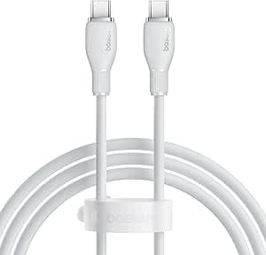 CABLU alimentare si date Baseus Pudding, pt. smartphone, USB Type-C la USB Type-C, 100W, 1.2m, negru "P10355702221-00" - 6932172633974