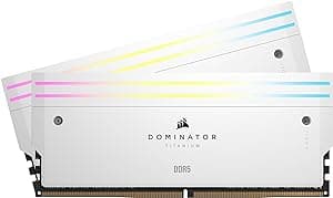 Memorie Dominator Titanium RGB White 64GB DDR5 6000MHz CL 30 Dual Channel "CMP64GX5M2B6000C30W"