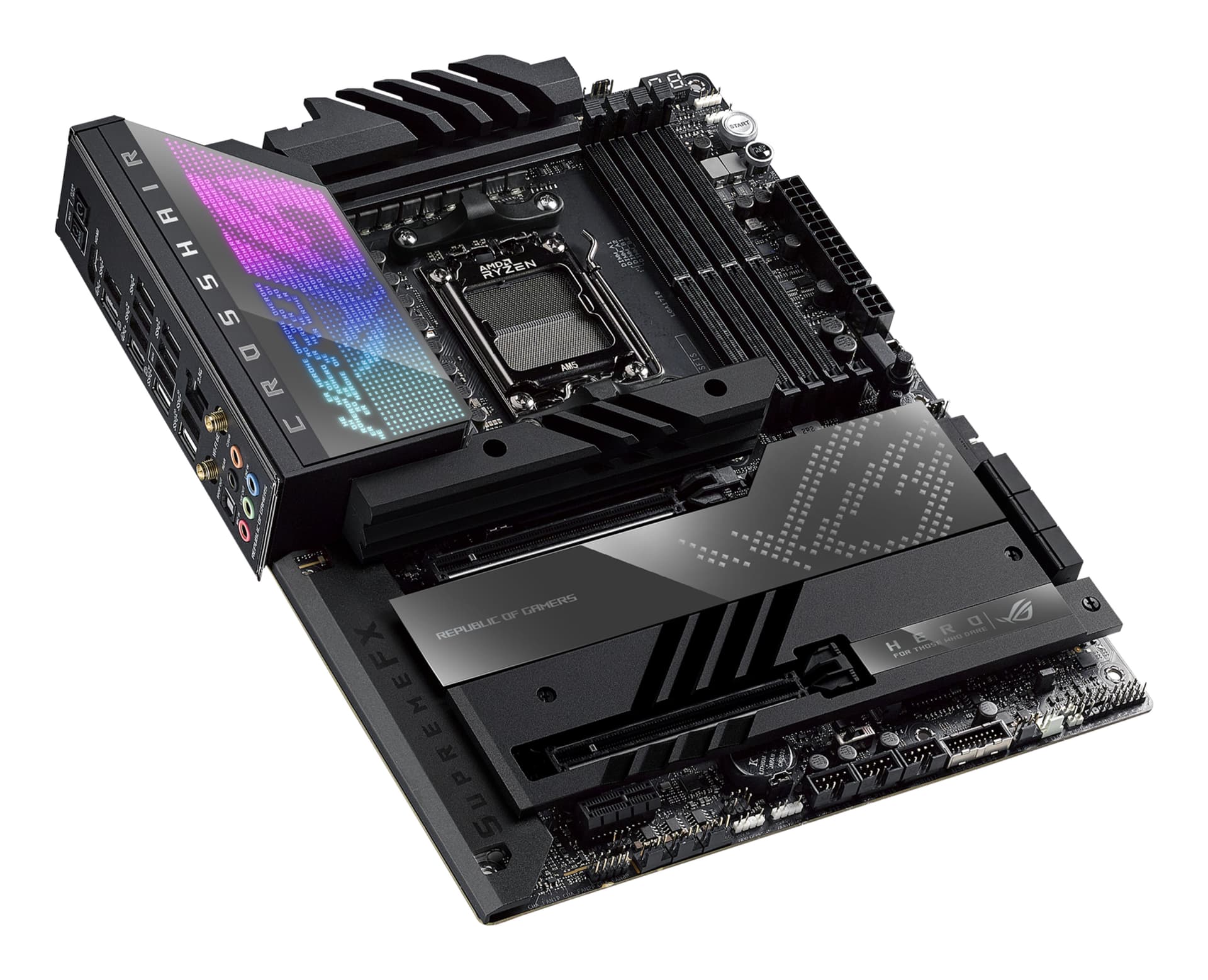 Placa de baza ROG CROSSHAIR X670E HERO AMD Socket AM5 ATX "90MB1BC0-M0EAY0" — miniatură