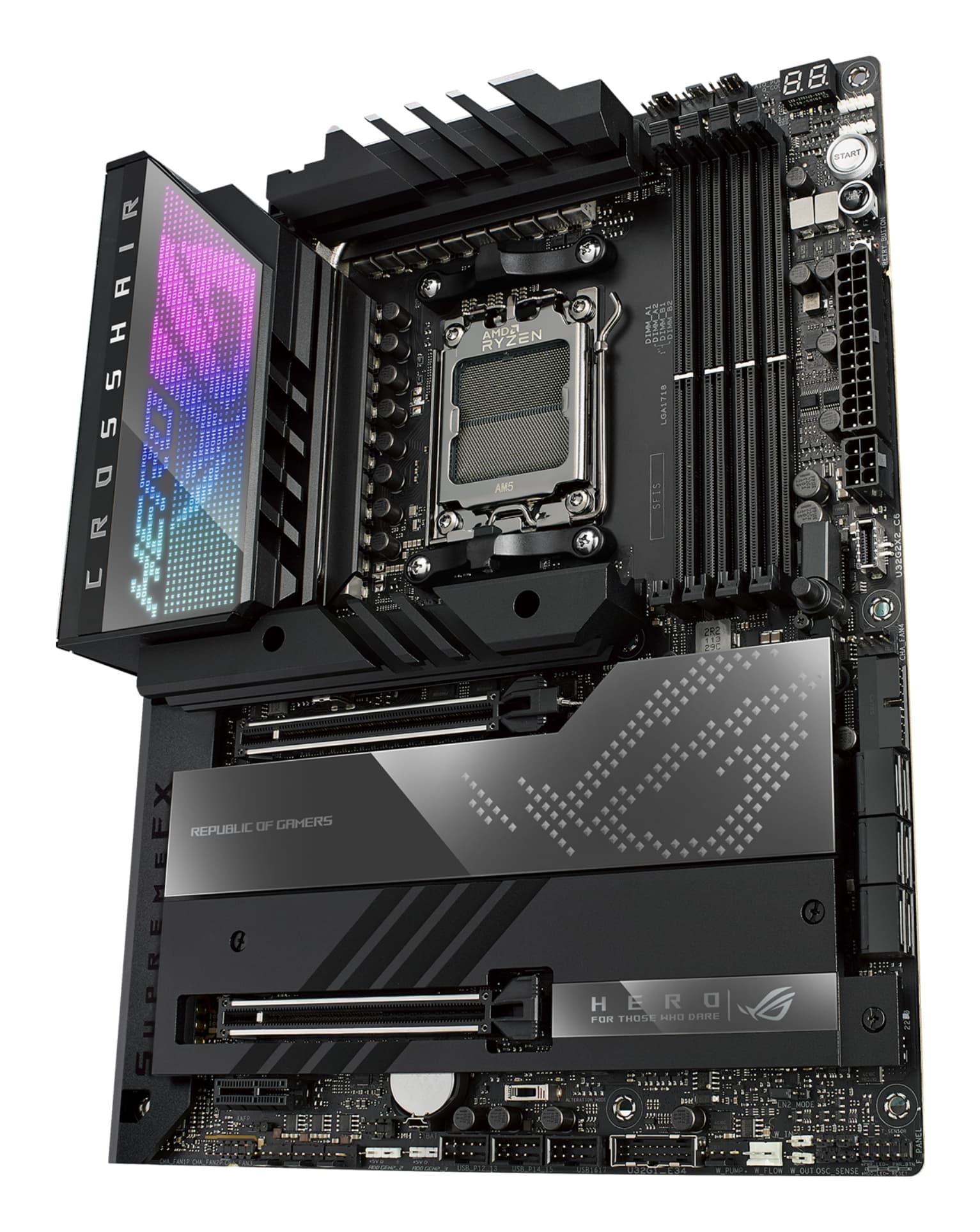 Placa de baza ROG CROSSHAIR X670E HERO AMD Socket AM5 ATX "90MB1BC0-M0EAY0" — miniatură