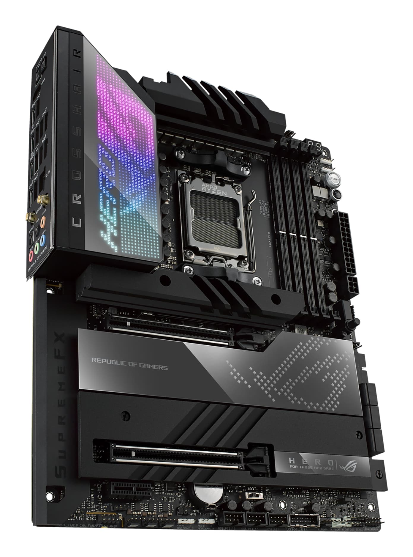 Placa de baza ROG CROSSHAIR X670E HERO AMD Socket AM5 ATX "90MB1BC0-M0EAY0" — miniatură