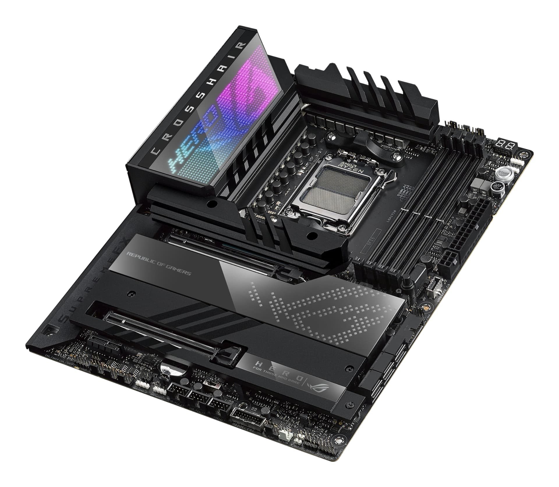 Placa de baza ROG CROSSHAIR X670E HERO AMD Socket AM5 ATX "90MB1BC0-M0EAY0" — miniatură