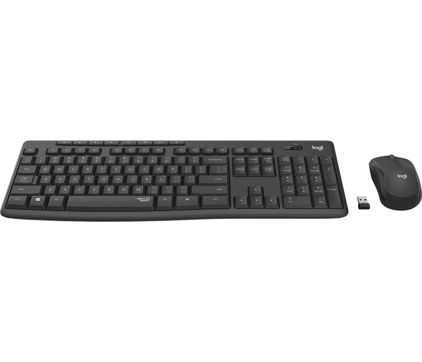 Tastatura MK295 Silent Wireless Combo - GRAPHITE "920-009871" — miniatură