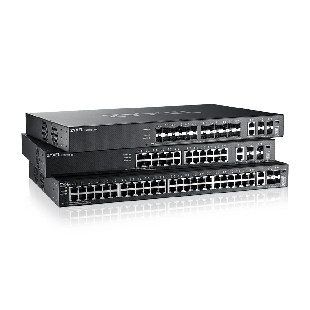 ZYXEL | XGS2220-30HP-EU0101F | XGS2220-30HP | Switch | Full&nbsp; Managed | Layer 3 |&nbsp; POE |Rackmount | Porturi 26 Gigabit POE, 2 100M/1G/2.5G/5G/10G, 4&nbsp; SFP+&nbsp; "XGS2220-30HP-EU010" — miniatură