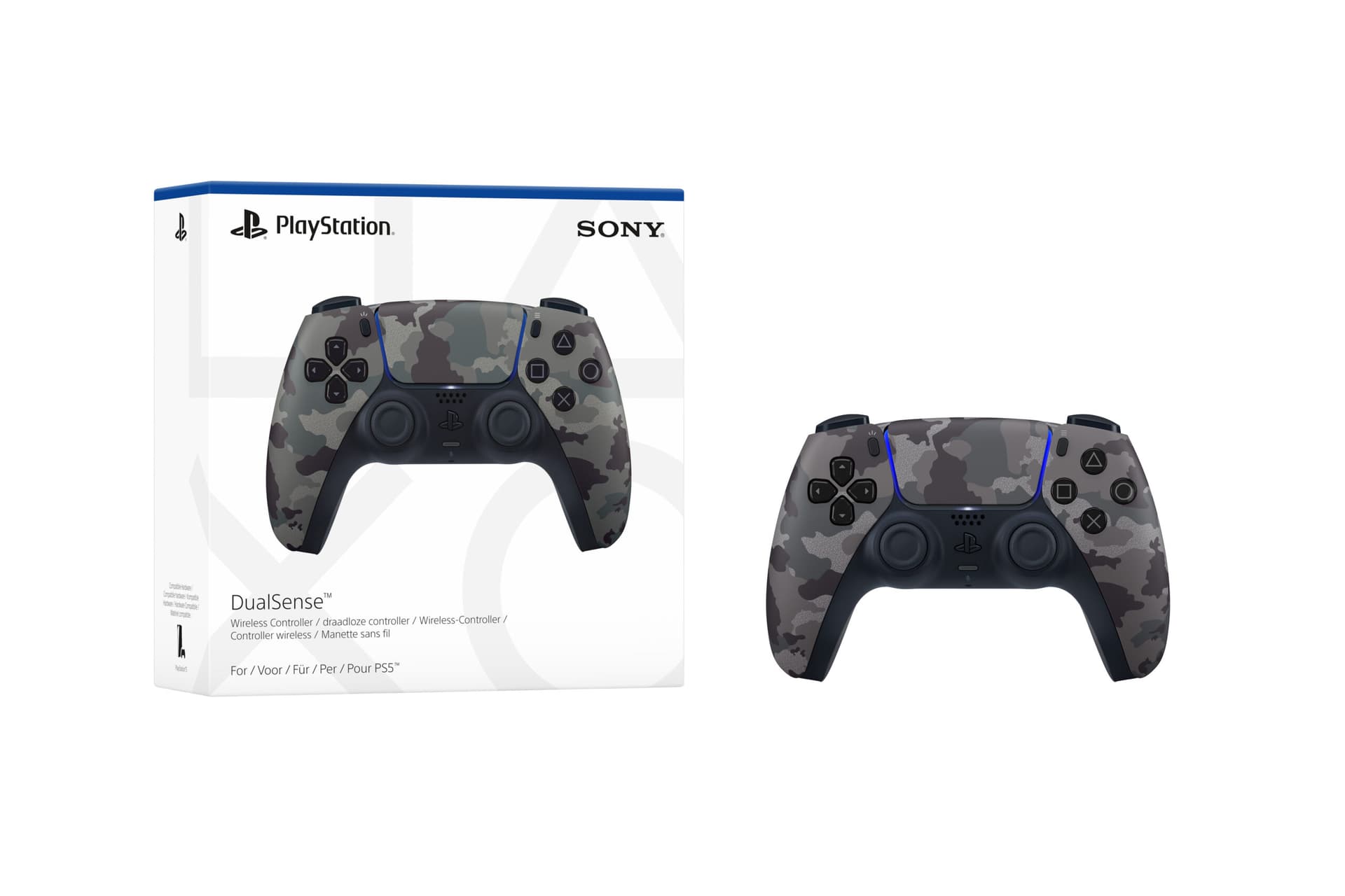 Sony PS5 DualSense Controller V2 Grey Camouflage 46501647 "171088" — miniatură