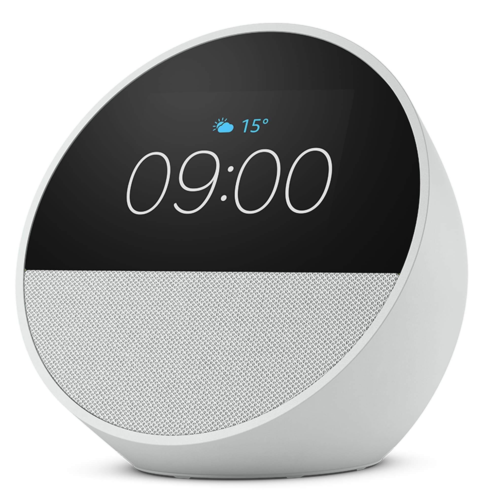 Boxa inteligenta Amazon Echo Spot 2024, Display 2.83", Wi-Fi, Bluetooth,Alba "171880"