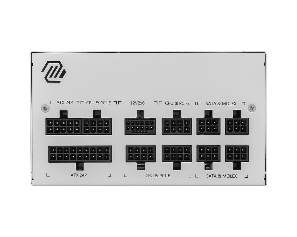 Sursa MSI MAG A850GL PCIE5 WHITE 850W 120mm 80plus Gold aPFC "306-7ZP8A24-CE0" — miniatură