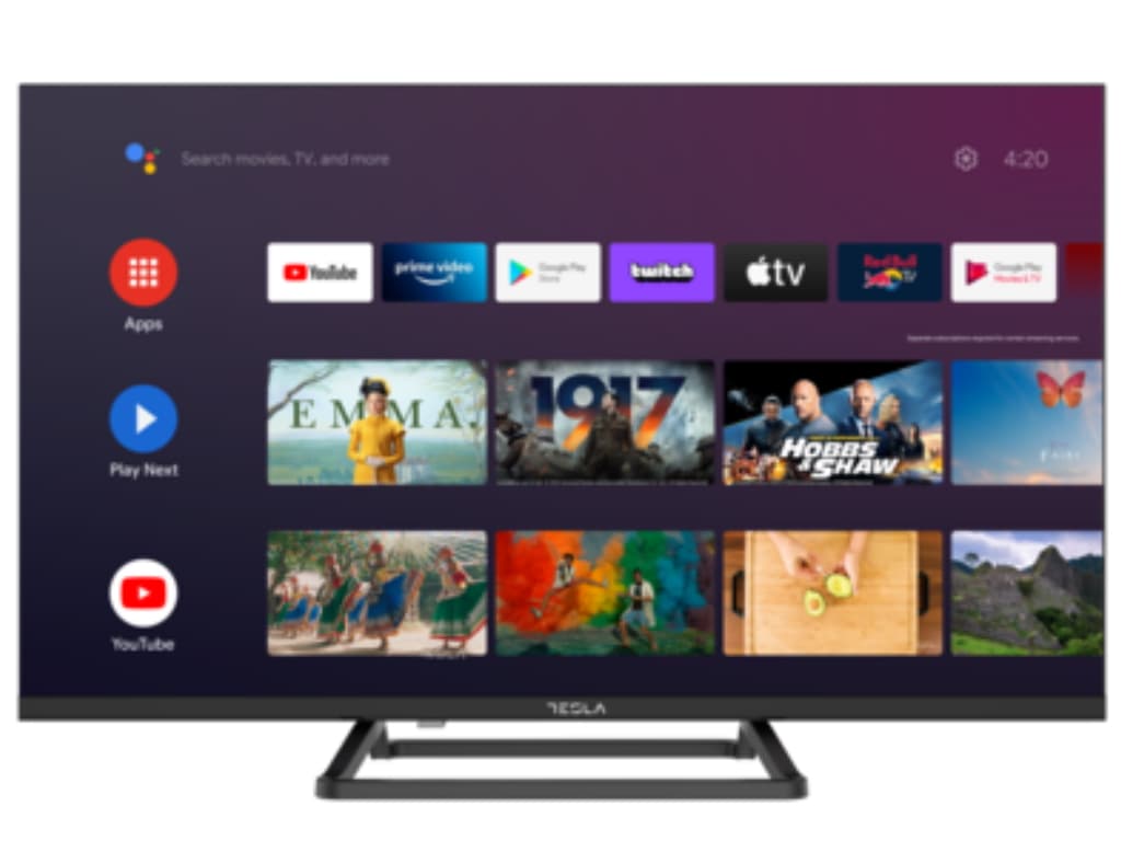 Tesla Android TV 11, DLED 43E635BFS, 109 cm, FHDDVB-T/T2/C/S/S2, 300cd/m2, VESA 200x200mm "43E635BFS"