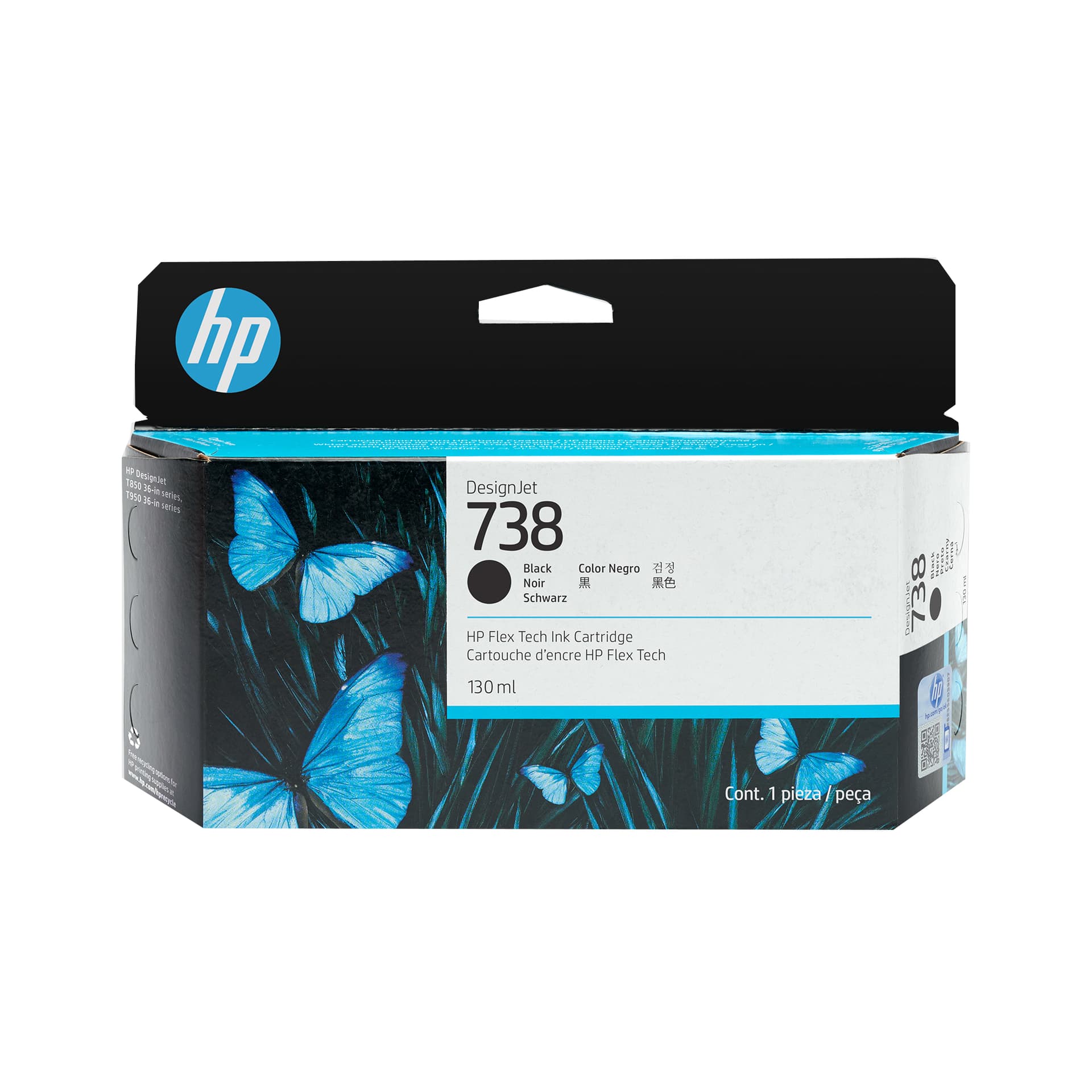 Cartus Cerneala Original HP Black, nr.738, pentru DesignJet T950, 130ml, incl.TV 1.2 RON, "498N4A"