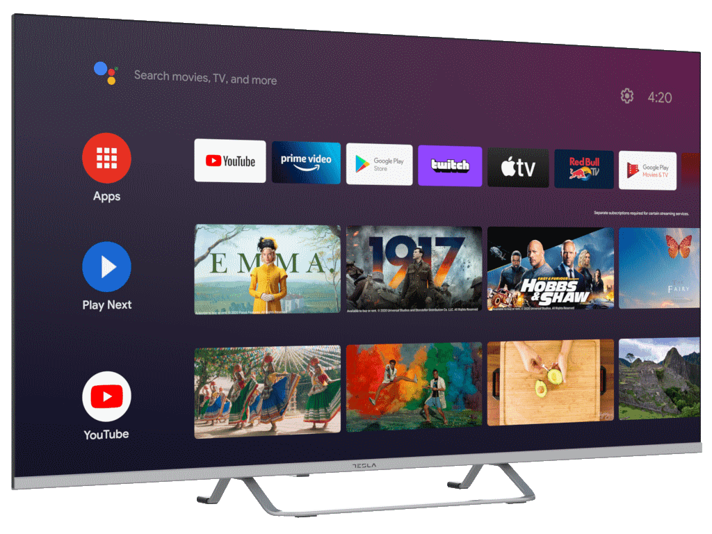 Televizor Android 11 TV DLED 50E635SUS, 127cm, UHDDVB-T2/C/S2, 350cd/m2, CI+, VESA 200x200mm "50E635SUS" — miniatură