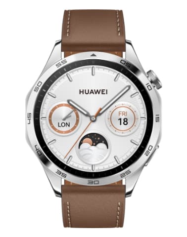 Smartwatch Watch GT 4 46mm Brown Leather Strap "55020BGW"