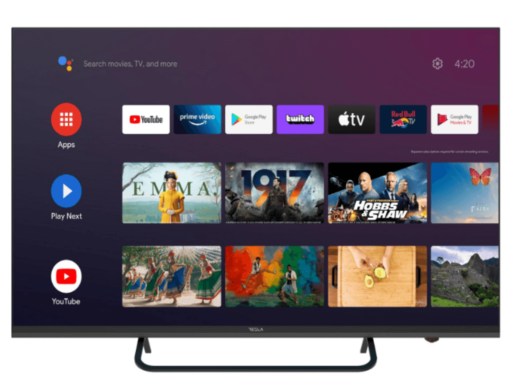 Televizor Android TV 11, DLED 65E635SUS, 165cm, UHDVB-T/T2/C/S/S2, 380 cd/m2, VESA 200x200mm "65E635SUS"
