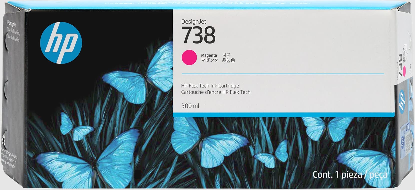 Cartus Cerneala Original HP Magenta, nr.738, pentru &nbsp;DesignJet T950, 300ml, incl.TV 1.2 RON, "676M7A"