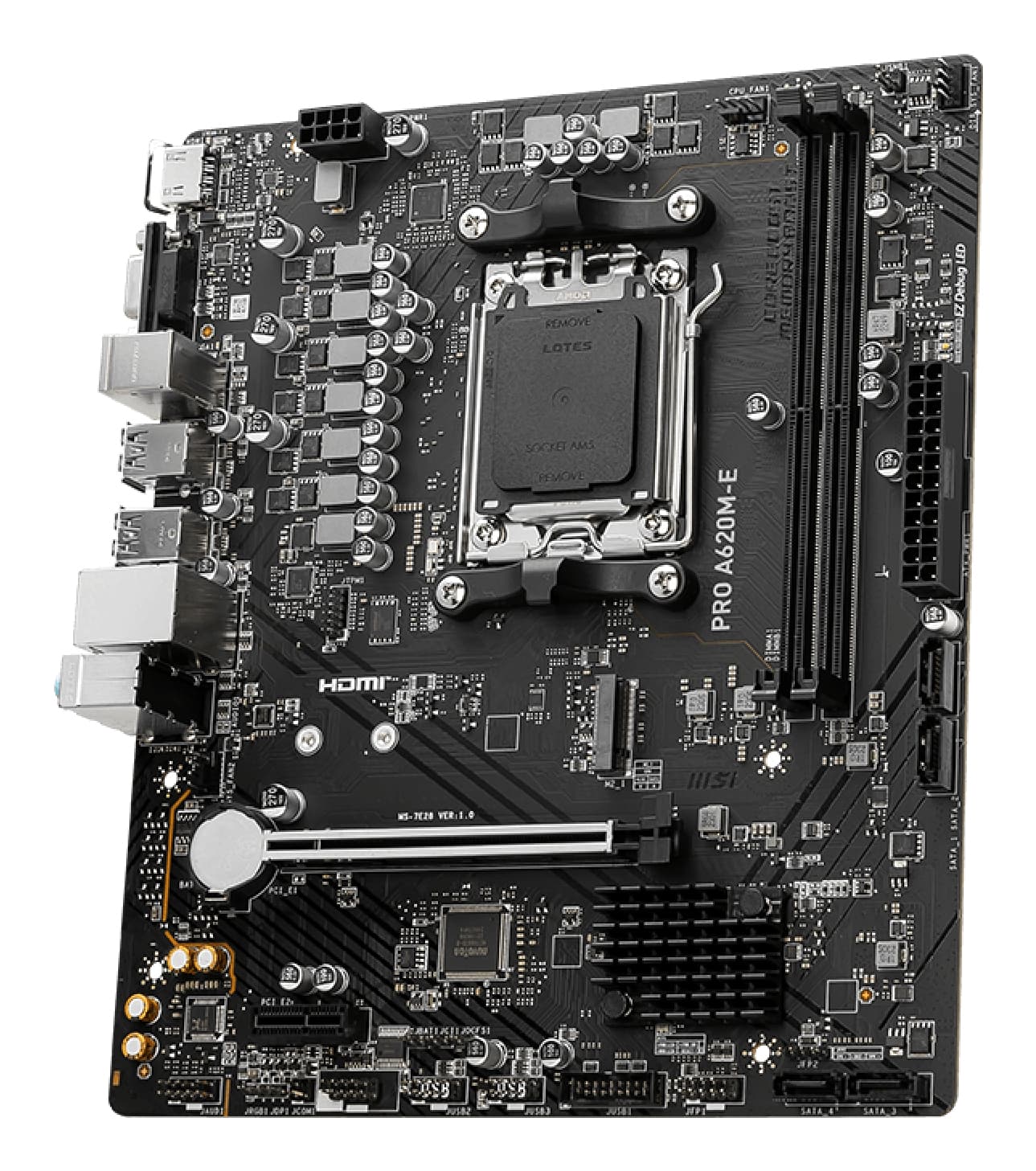 Placa de baza A620M-E AMD A620 Socket AM5 mATX "7E28-001R" — miniatură