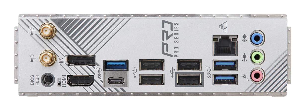 Placa de baza A620M Pro RS WiFi AM5 mATX "90-MXBLX0-A0UAYZ" — miniatură