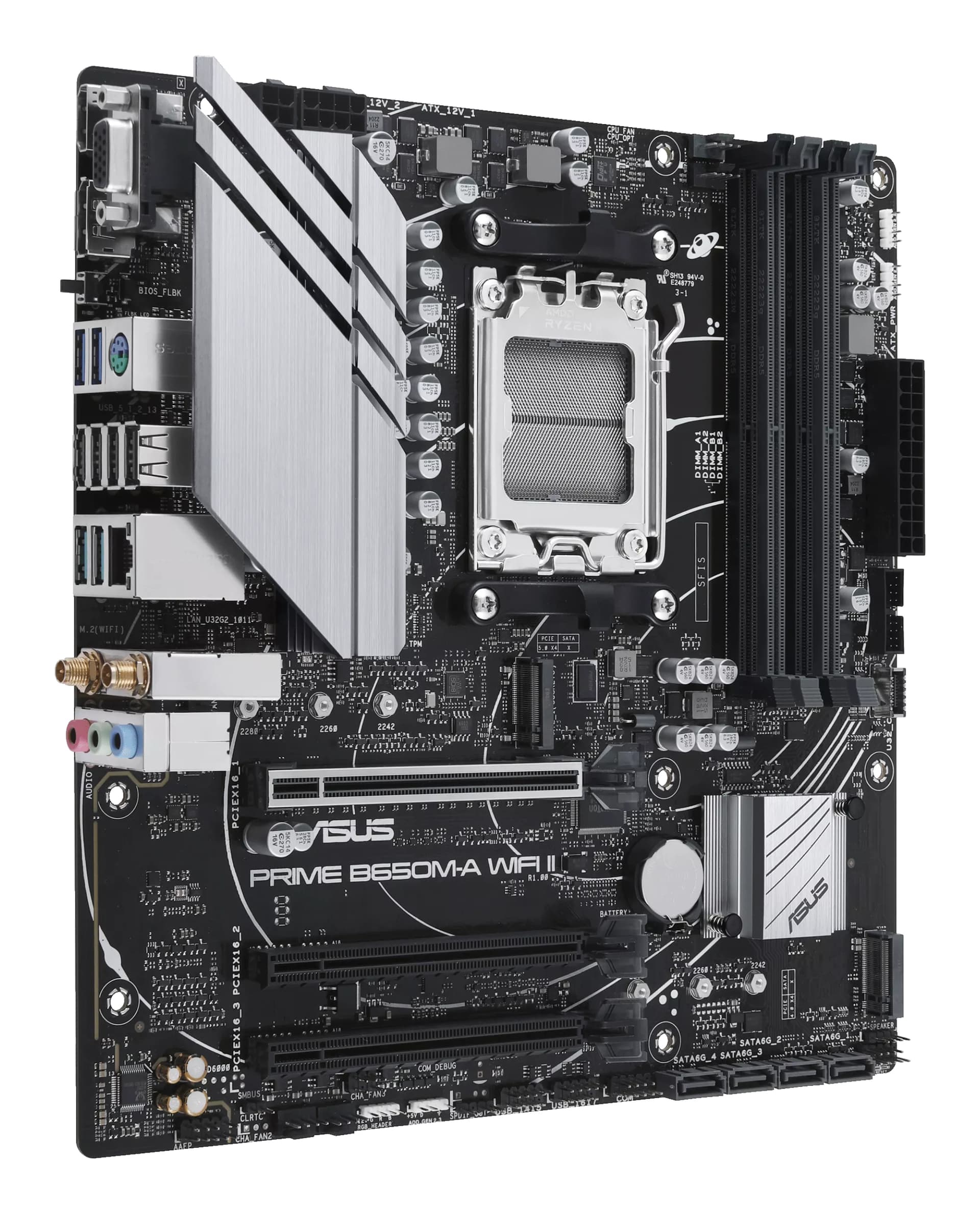 Placa de baza PRIME B650M-A WIFI II, AMD B450, Socket AM5, mATX "90MB1EG0-M0EAY0" — miniatură