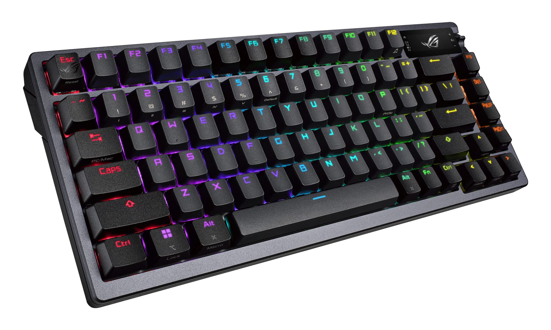 Tastatura mecanica gaming bluetooth ROG Azoth PBT NX Red iluminare RGB Neagra "90MP0316-BKUA01" — miniatură