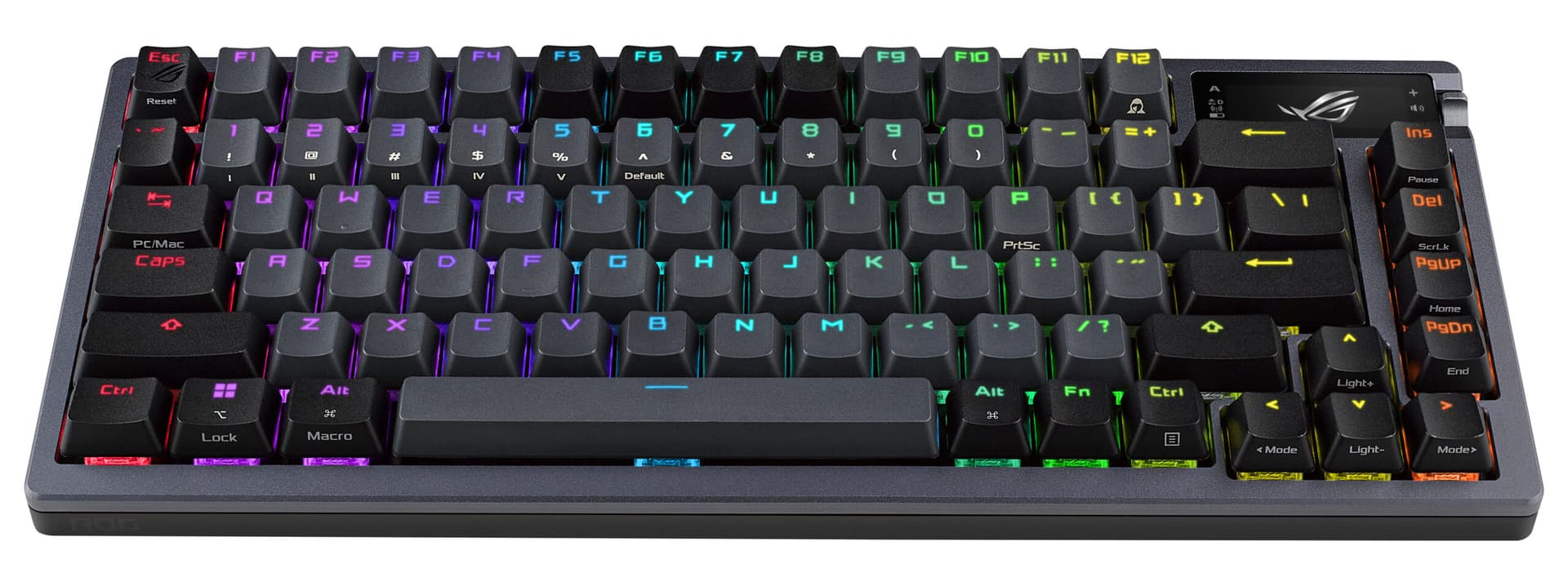 Tastatura mecanica gaming bluetooth ROG Azoth PBT NX Red iluminare RGB Neagra "90MP0316-BKUA01" — miniatură