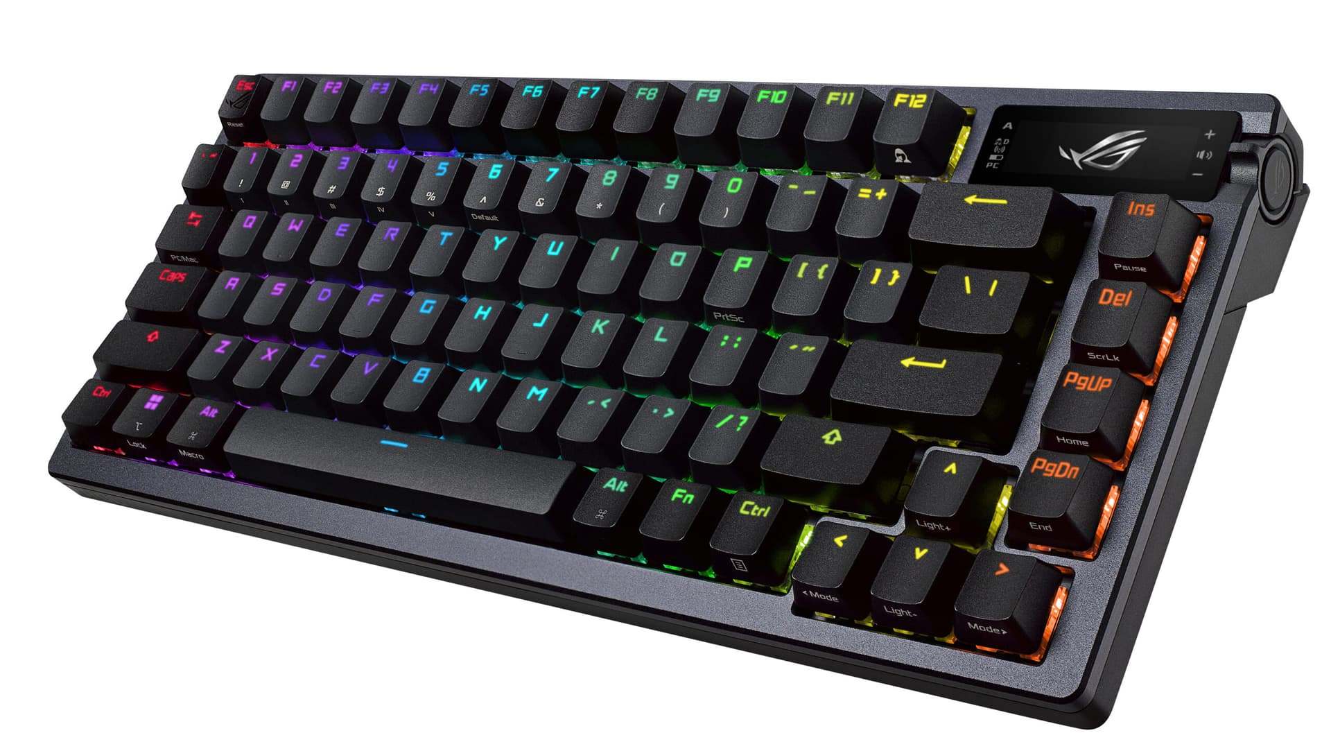 Tastatura mecanica gaming bluetooth ROG Azoth PBT NX Red iluminare RGB Neagra "90MP0316-BKUA01" — miniatură