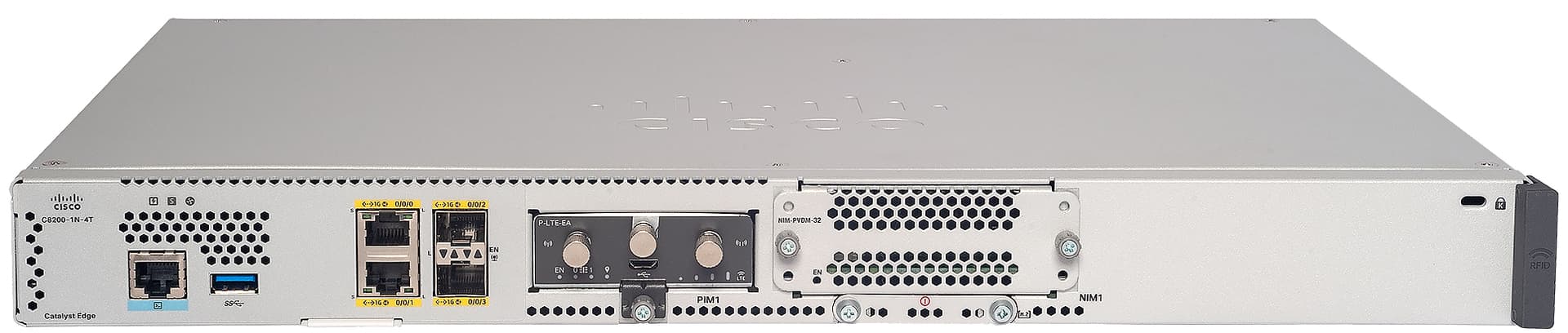 CISCO CATALYST 8200L WITH 1-NIM/SLOT AND 4X1G WAN PORTS "C8200L-1N-4T" — miniatură