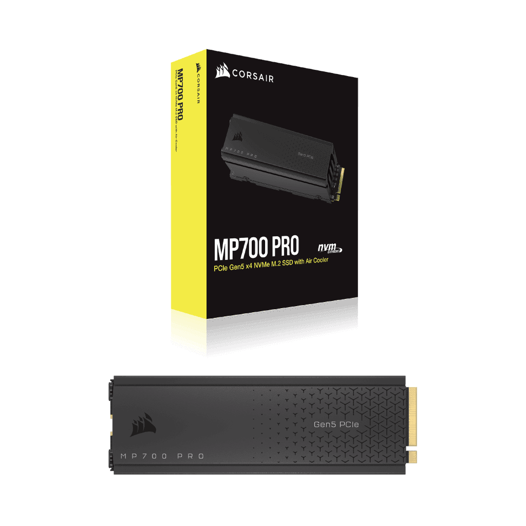 SSD Corsair MP700 PRO cu Air Cooler, 4TB, PCIe Gen 5.0 x4, NVMe 2.0, M.2 2280, Negru "CSSD-F4000GBMP700PRO" — miniatură
