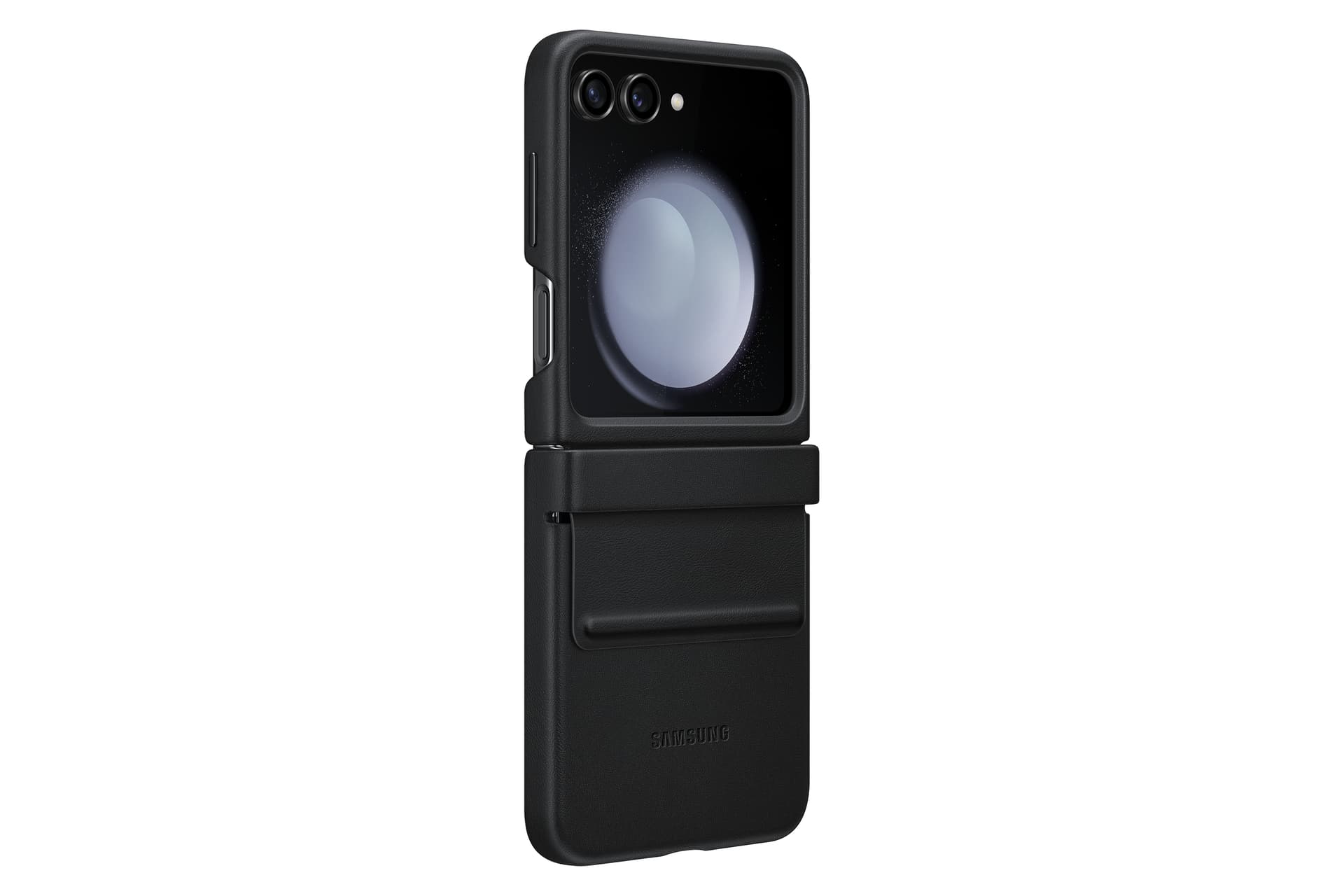 Husa Eco-leather Case pentru Galaxy Flip5, Black "EF-VF731PBEGWW" — miniatură