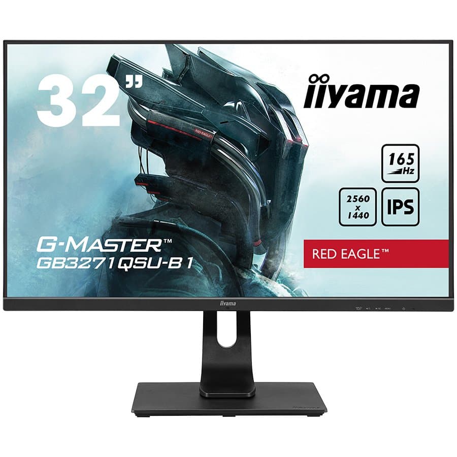 iiyama G-Master GB3271QSU-B1, 32" IPS, WQHD (2560 x 1440), Free Sync technology - Black Tuner, Blue Light - 1ms - 80M Advanced Contrast Ratio: 1 - 2x HDMI,2xDP "GB3271QSU-B1"