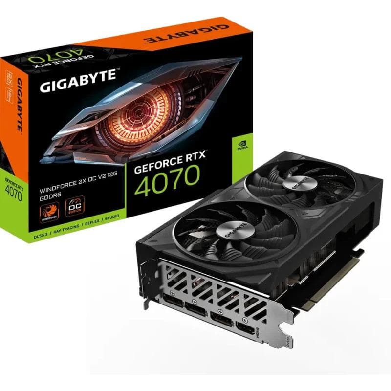 GB GeForce RTX 4070 WINDFORCE 2OC V2 12G "GV-N4070WF2OCV2-12GD"