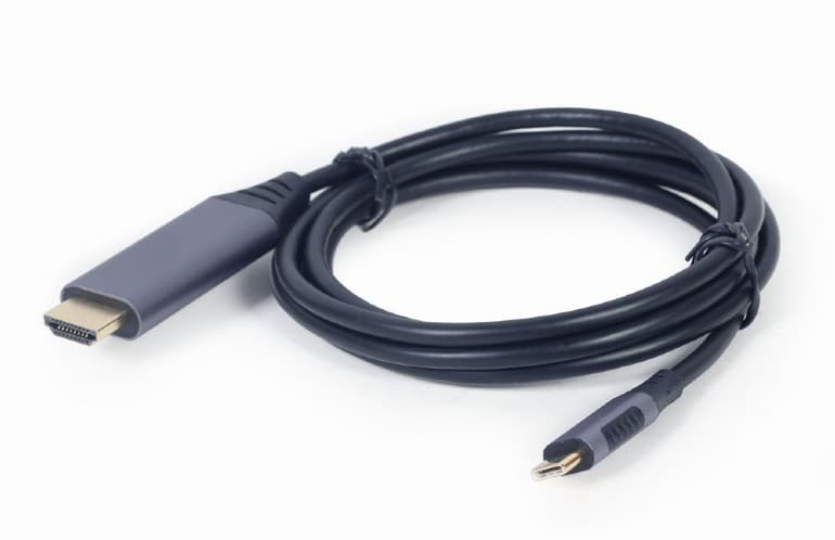 CABLU video GEMBIRD, adaptor USB 3.0 Type-C (T) la HDMI (T), 1.8m, rezolutie maxima 4K UHD (3840 x 2160) la 60 Hz, negru, "CC-USB3C-HDMI-01-6"