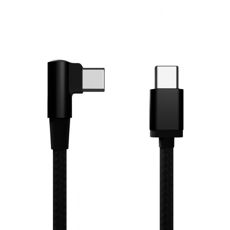 CABLU alimentare si date GEMBIRD, pt. smartphone, USB 2.0 (T) la USB 2.0 Type-C (T) 90 grade, 0.2m, negru, "CC-USB2-CMCML-0.2M"