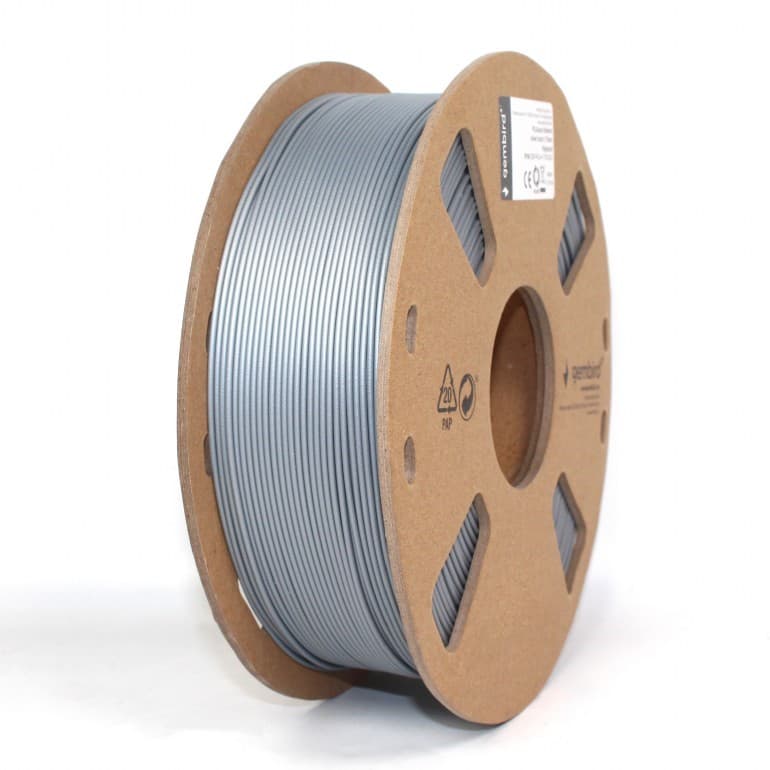 FILAMENT GEMBIRD pt. imprimanta 3d, PLA+, 1.75mm diamentru, 1Kg / bobina, aprox. 330m, topire 195-235 grC, silver, "3DP-PLA+1.75-02-S"
