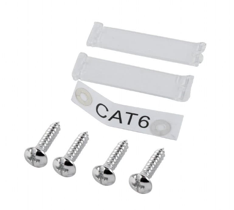PRIZA RJ-45 aplicabila cu 2 iesiri GEMBIRD pt. cablu STP, Cat6, Keystone (LSA) x 2 | RJ-45 (M) x 2, plastic, 1 buc, "MWS-2S6-01" — miniatură