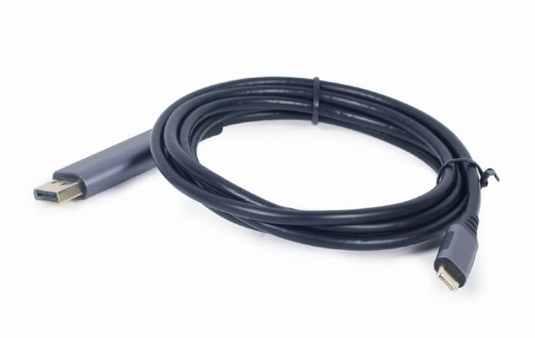 CABLU video GEMBIRD, adaptor USB 3.0 Type-C (T) la DisplayPort (T), 1.8m, rezolutie maxima 4K UHD (3840 x 2160) la 60 Hz, negru, "CC-USB3C-DPF-01-6" — miniatură
