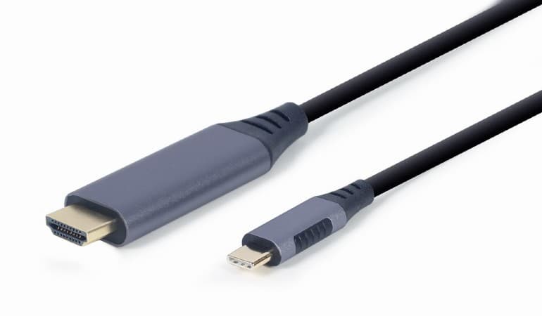 CABLU video GEMBIRD, adaptor USB 3.0 Type-C (T) la HDMI (T), 1.8m, rezolutie maxima 4K UHD (3840 x 2160) la 60 Hz, negru, "CC-USB3C-HDMI-01-6" — miniatură