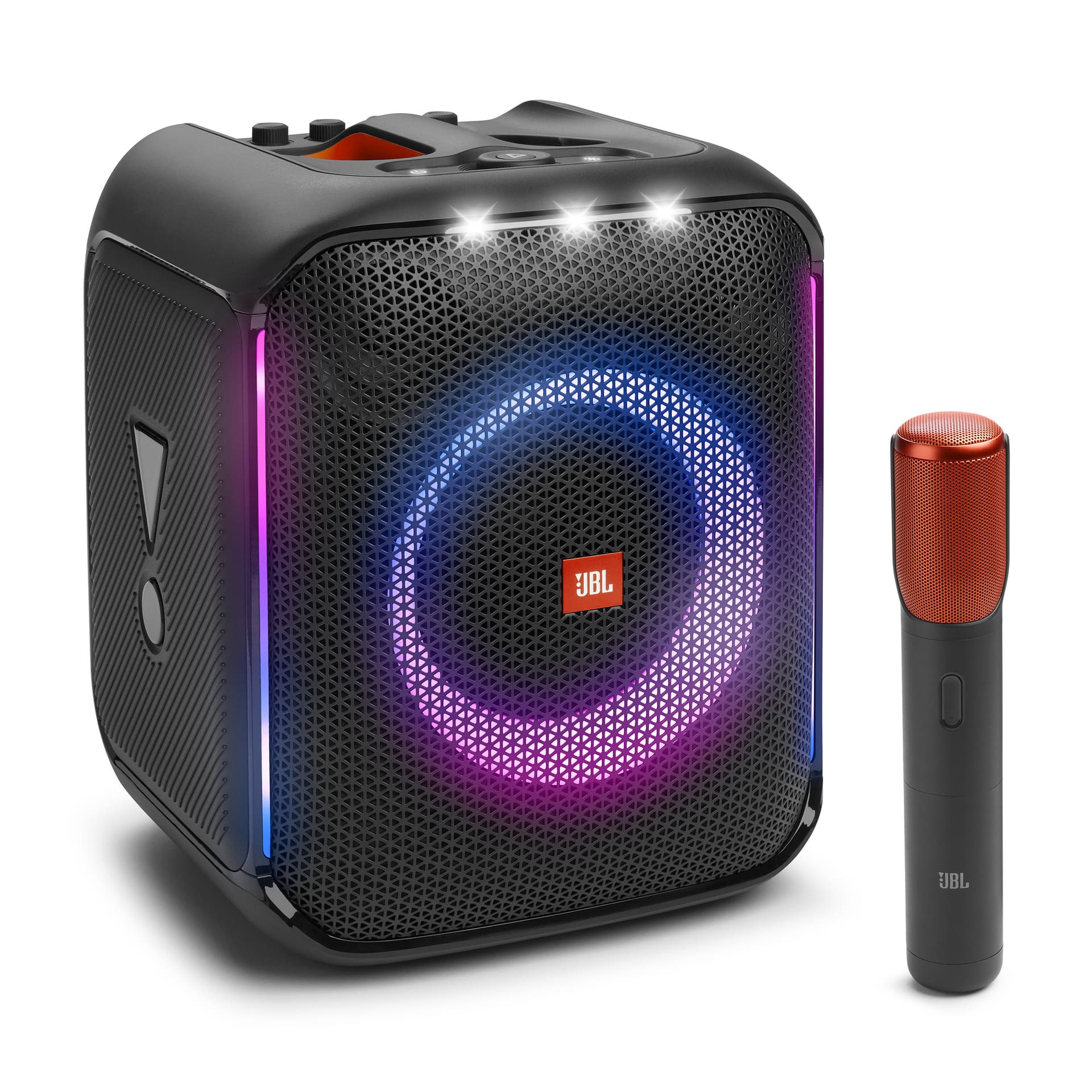 Boxa portabila Partybox Encore, 100W, Bluetooth, 10H, Light show, IPX4, Microfon wireless, Negru "JBLPBENCORE1MICEP" — miniatură